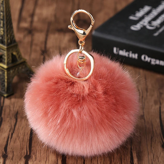 Fiona Fluffy Pompom Keychain - 7 Colours Available!