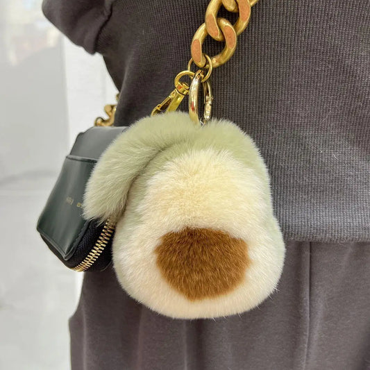 Florence Fluffy Avocado Keychain