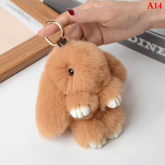 Fluffy Rabbit Keychain 